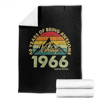 60th Birthday Throw Blanket Vintage 1966 Limited Edition 60 Year Old Gift