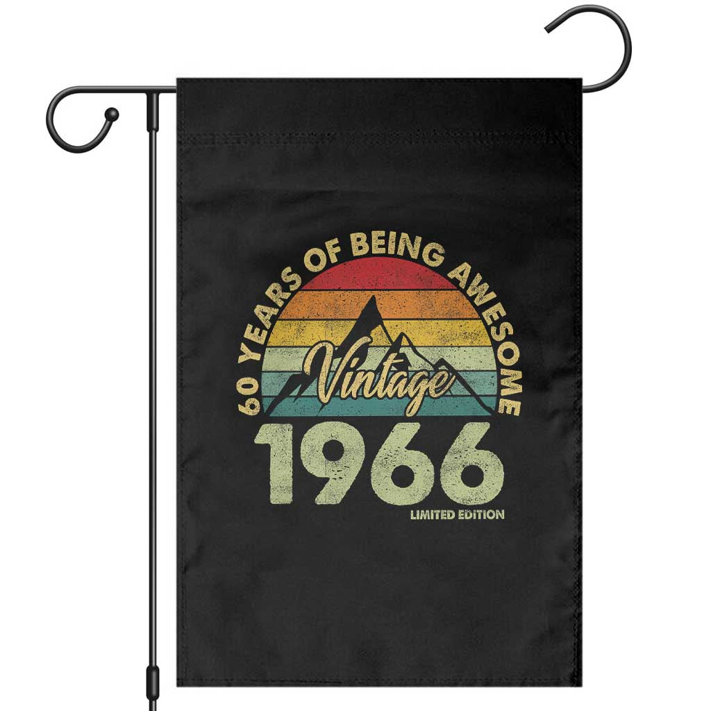 60th Birthday Garden Flag Vintage 1966 Limited Edition 60 Year Old Gift