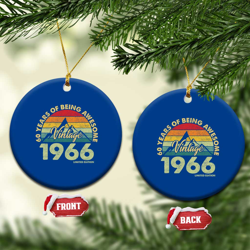 60th Birthday Ceramic Ornament Vintage 1966 Limited Edition 60 Year Old Gift