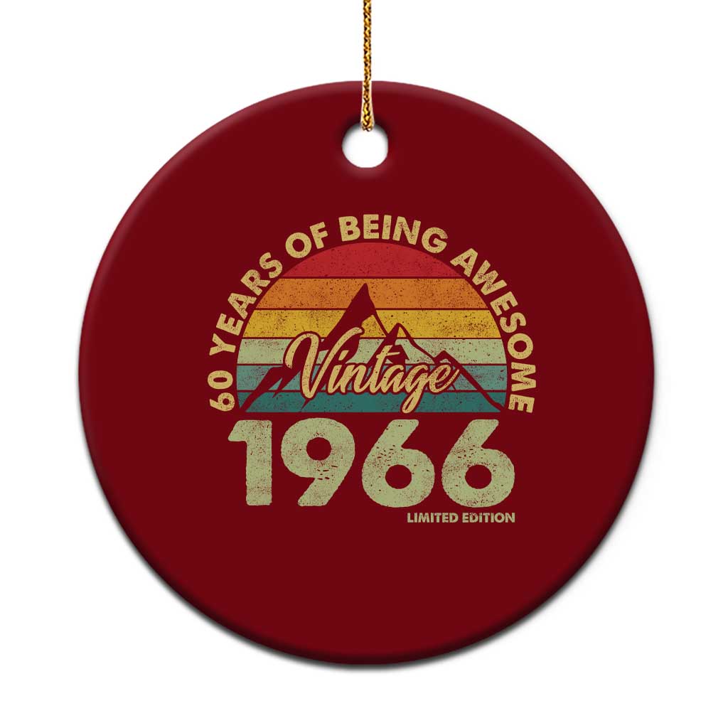 60th Birthday Ceramic Ornament Vintage 1966 Limited Edition 60 Year Old Gift