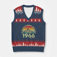 60th Birthday V-Neck Knit Sweater Vest Vintage 1966 Limited Edition 60 Year Old Gift