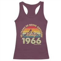 60th Birthday Racerback Tank Top Vintage 1966 Limited Edition 60 Year Old Gift