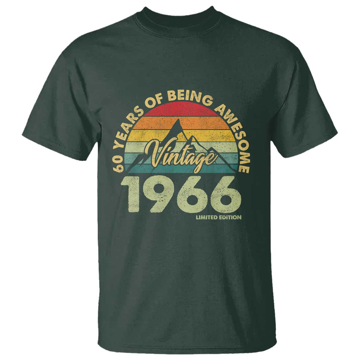 60th Birthday T Shirt Vintage 1966 Limited Edition 60 Year Old Gift