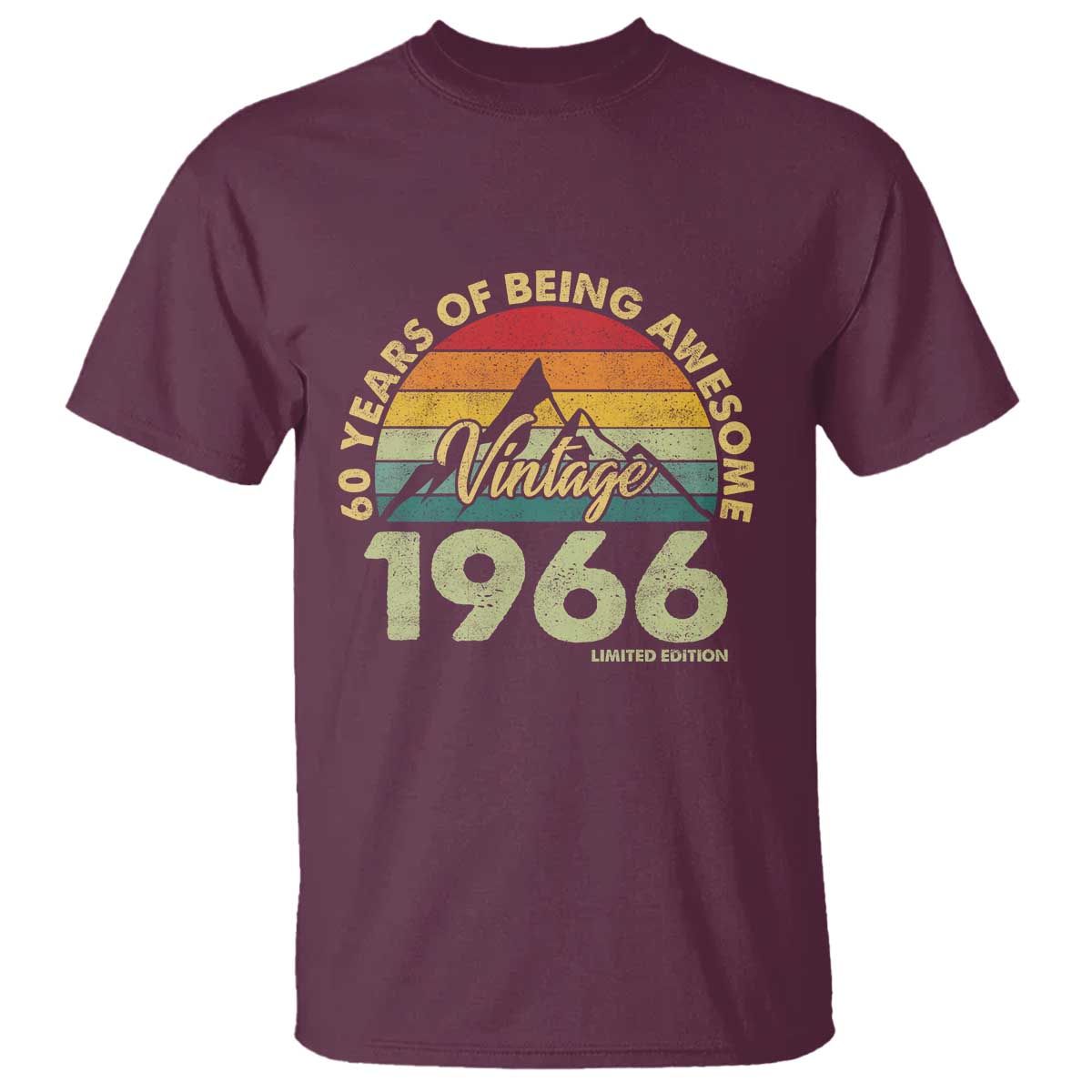 60th Birthday T Shirt Vintage 1966 Limited Edition 60 Year Old Gift