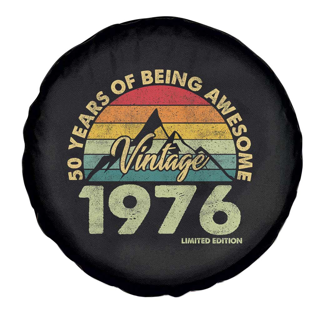 50th Birthday Spare Tire Cover Vintage 1976 Limited Edition 50 Year Old Gift