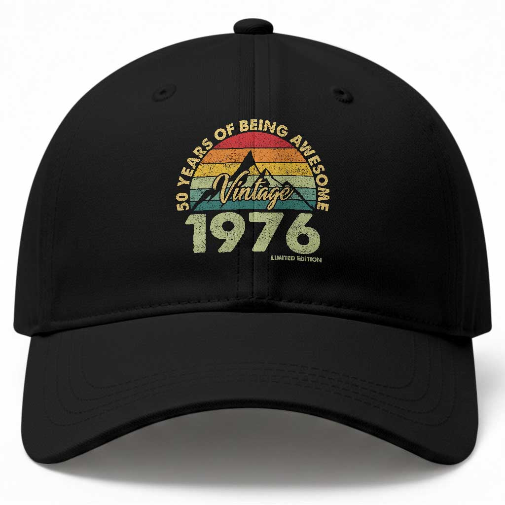 50th Birthday Baseball Cap Vintage 1976 Limited Edition 50 Year Old Gift