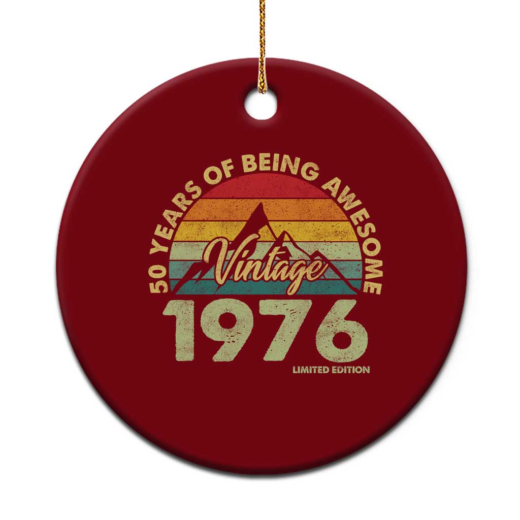 50th Birthday Ceramic Ornament Vintage 1976 Limited Edition 50 Year Old Gift
