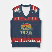 50th Birthday V-Neck Knit Sweater Vest Vintage 1976 Limited Edition 50 Year Old Gift