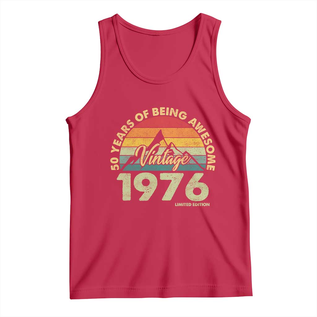 50th Birthday Tank Top Vintage 1976 Limited Edition 50 Year Old Gift