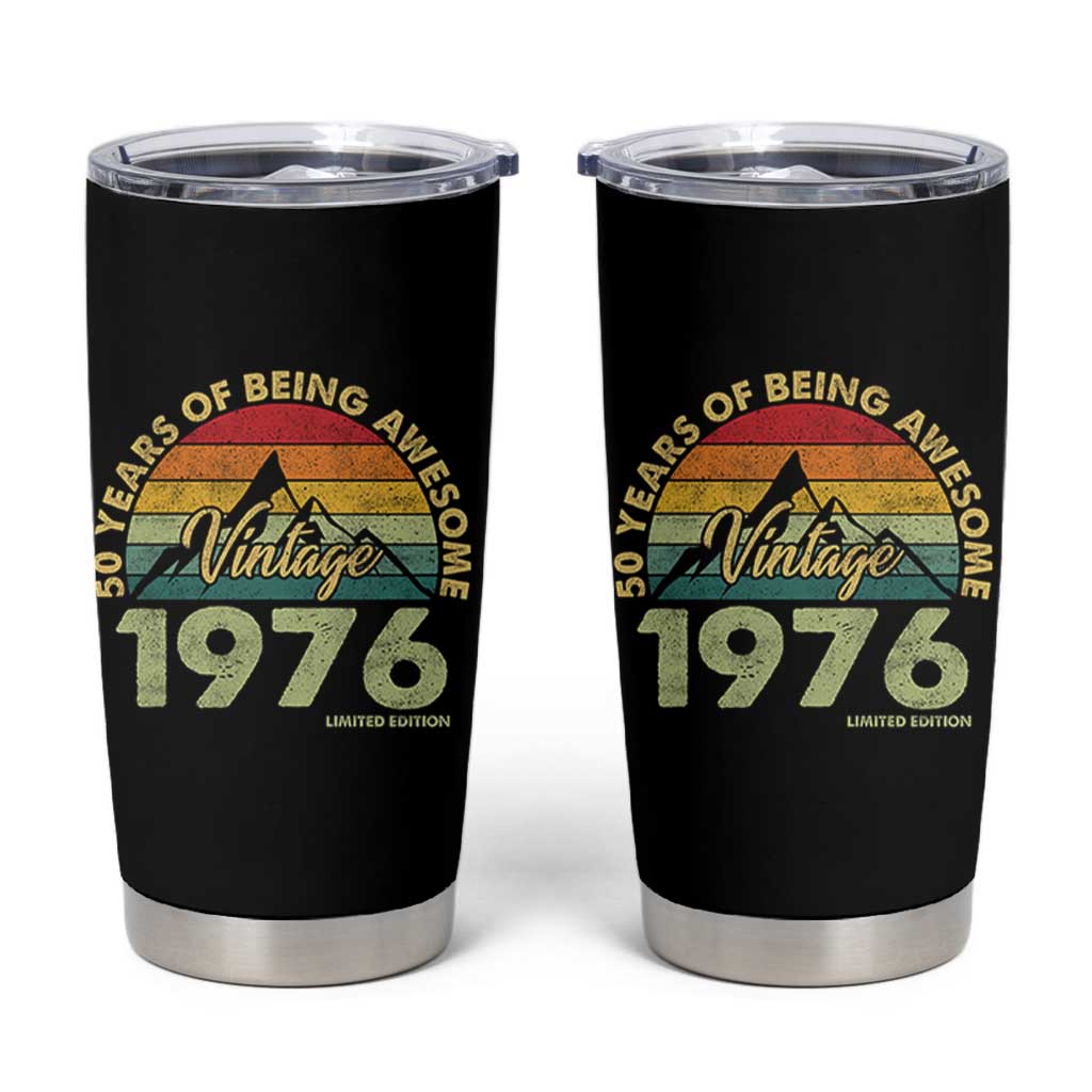 50th Birthday Tumbler Cup Vintage 1976 Limited Edition 50 Year Old Gift