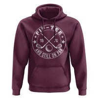 50th Birthday Golf Hoodie Vintage 1976 Fif Tee And Still On Par Golf Lover Gift