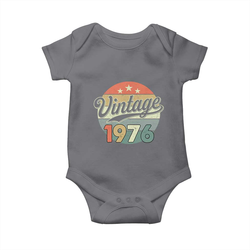 Vintage 1976 Baby Onesie 50 Year Old 50th Birthday Gifts