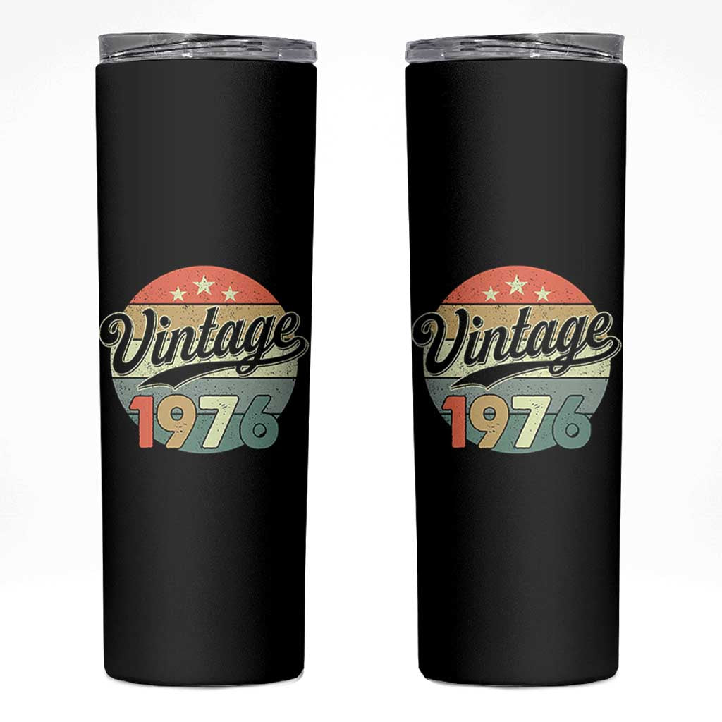Vintage 1976 Skinny Tumbler 50 Year Old 50th Birthday Gifts