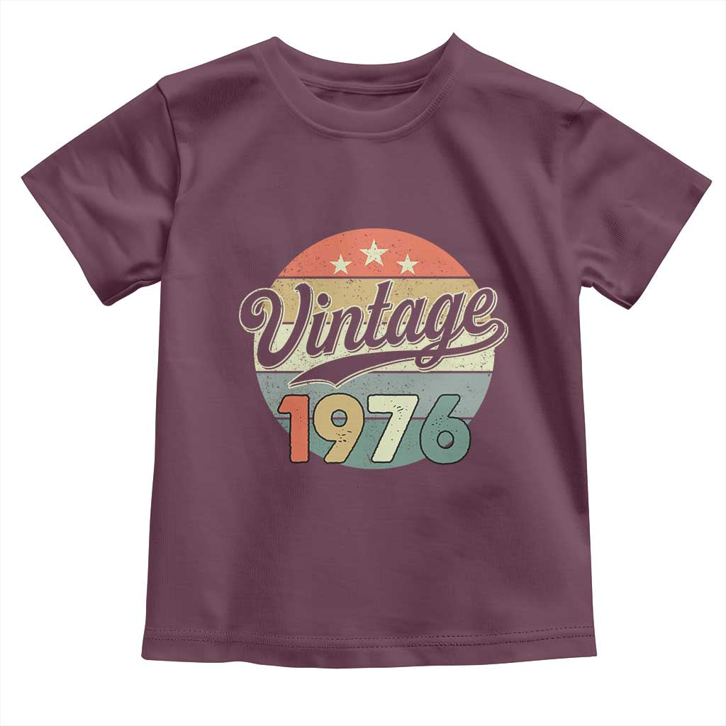 Vintage 1976 Toddler T Shirt 50 Year Old 50th Birthday Gifts