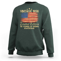 70th Birthday Sweatshirt Vintage 1956 Limited Edition 70 Year Old Birthday USA Flag