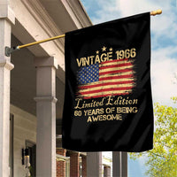 60th Birthday Garden Flag Vintage 1966 Limited Edition 60 Year Old Birthday USA Flag