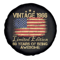 60th Birthday Spare Tire Cover Vintage 1966 Limited Edition 60 Year Old Birthday USA Flag