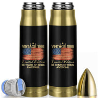 60th Birthday Bullet Tumbler Vintage 1966 Limited Edition 60 Year Old Birthday USA Flag