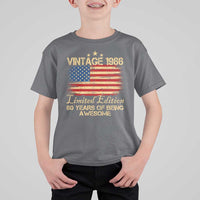 60th Birthday T Shirt For Kid Vintage 1966 Limited Edition 60 Year Old Birthday USA Flag