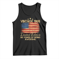 60th Birthday Tank Top Vintage 1966 Limited Edition 60 Year Old Birthday USA Flag
