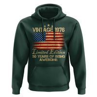 50th Birthday Hoodie Vintage 1976 Limited Edition 50 Year Old Birthday USA Flag