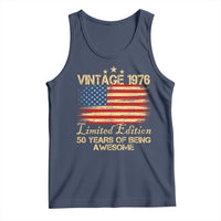 50th Birthday Tank Top Vintage 1976 Limited Edition 50 Year Old Birthday USA Flag