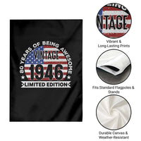 80th Birthday Garden Flag Vintage 1946 80 Year Old Birthday American Flag