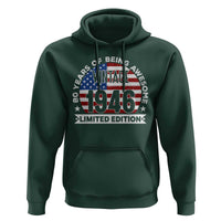 80th Birthday Hoodie Vintage 1946 80 Year Old Birthday American Flag