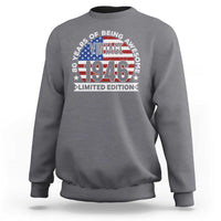 80th Birthday Sweatshirt Vintage 1946 80 Year Old Birthday American Flag
