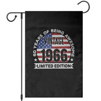 60th Birthday Garden Flag Vintage 1966 60 Year Old Birthday American Flag