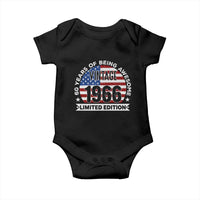 60th Birthday Baby Onesie Vintage 1966 60 Year Old Birthday American Flag