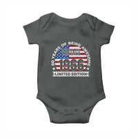 60th Birthday Baby Onesie Vintage 1966 60 Year Old Birthday American Flag