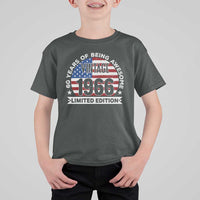 60th Birthday T Shirt For Kid Vintage 1966 60 Year Old Birthday American Flag