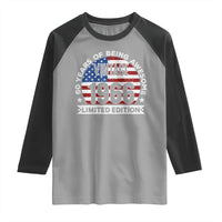 60th Birthday Raglan Shirt Vintage 1966 60 Year Old Birthday American Flag