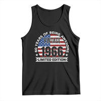 60th Birthday Tank Top Vintage 1966 60 Year Old Birthday American Flag
