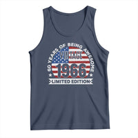 60th Birthday Tank Top Vintage 1966 60 Year Old Birthday American Flag