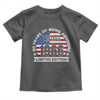 60th Birthday Toddler T Shirt Vintage 1966 60 Year Old Birthday American Flag