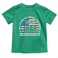 60th Birthday Toddler T Shirt Vintage 1966 60 Year Old Birthday American Flag