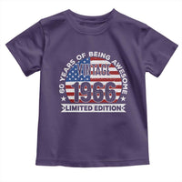 60th Birthday Toddler T Shirt Vintage 1966 60 Year Old Birthday American Flag