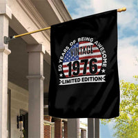 50th Birthday Garden Flag Vintage 1976 50 Year Old Birthday American Flag