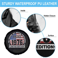 50th Birthday Spare Tire Cover Vintage 1976 50 Year Old Birthday American Flag