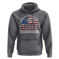 50th Birthday Hoodie Vintage 1976 50 Year Old Birthday American Flag