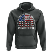 50th Birthday Hoodie Vintage 1976 50 Year Old Birthday American Flag