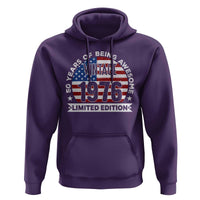 50th Birthday Hoodie Vintage 1976 50 Year Old Birthday American Flag