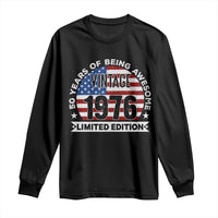 50th Birthday Long Sleeve Shirt Vintage 1976 50 Year Old Birthday American Flag