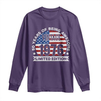 50th Birthday Long Sleeve Shirt Vintage 1976 50 Year Old Birthday American Flag