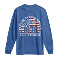 50th Birthday Long Sleeve Shirt Vintage 1976 50 Year Old Birthday American Flag