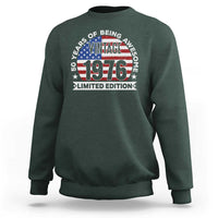 50th Birthday Sweatshirt Vintage 1976 50 Year Old Birthday American Flag