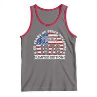 50th Birthday Tank Top Vintage 1976 50 Year Old Birthday American Flag