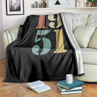 75th Birthday Throw Blanket Classic Retro 1951 70 Year Old Gifts
